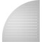 Ekena Millwork Quarter Round Top Right Surface Mount PVC Gable Vent w/ 2"W x 1-1/2"P Brickmould Frame, 36"W x 40"H GVPQR36X4002SF - alternate 2